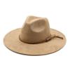 Vintage Style Felt Hat With Wide Brim And Sun Protection For Men Women