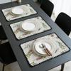 Washable Cotton Linen Dining Pads 12 x 18 Inch Easy Care for Home Kitchen Restaurant Decor Placemats