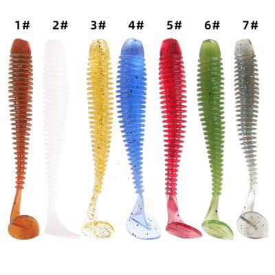 10/16 adet Balık Yemleri 5/7.5cm T vidalı kuyruk Balık Yemi Yumuşak Biyonik Yem Yapay Silikon Yem