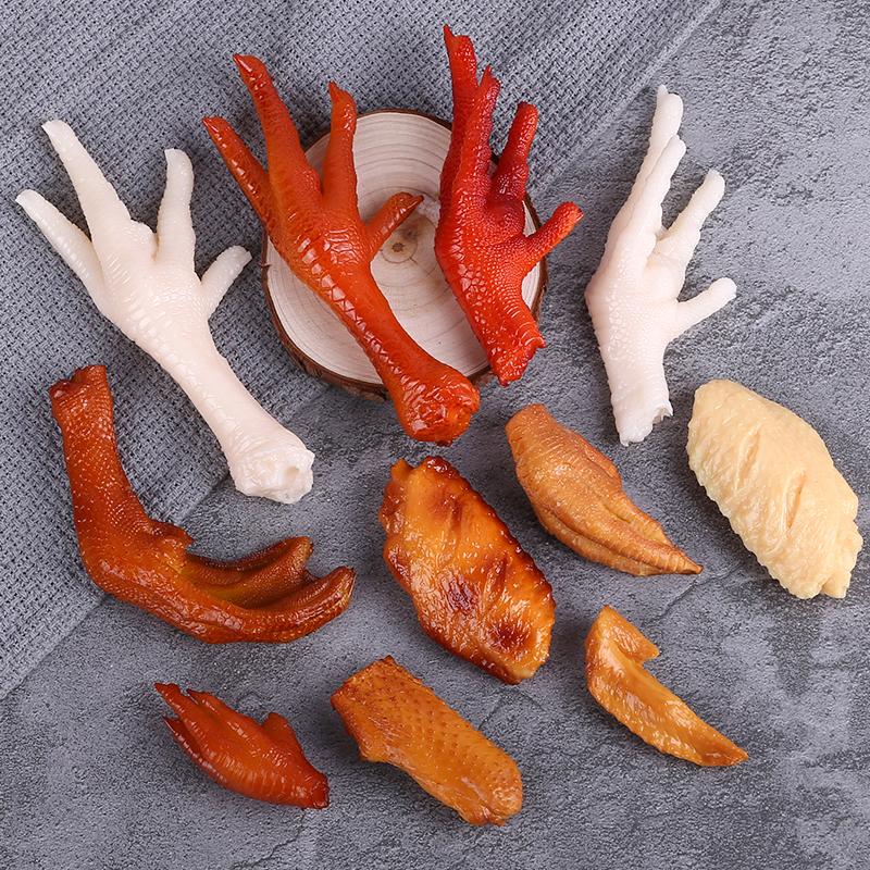 Modello Ali di Pollo Simulate, Oggetti di Scena Cibo Cinese Finto, Ristorante d'Hotel, Sala da Pranzo, Decorazione Ristorazione