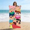 Shin-chan Group Photo Beach Towel Quick-drying Suitable for Beach Gym Yoga Pool Summer Funny Gift for Friends&Family