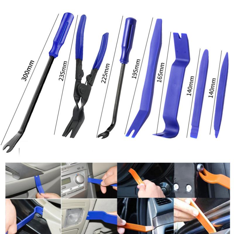 Auto Trim Removal Tool Kit, No Scratch Plastic Pry Tool Kit - Interior Door Panel Clip Fastener Removal Set For Vehicle