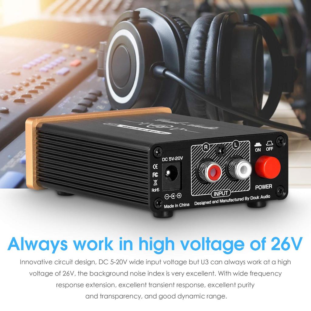 Upgraded Version Douk Audio U3 Head Mini Class A HiFi Headphone Amplifier Desktop Home Stereo Amplifier DC5V Amplifier,