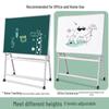 Magnetic Rolling Whiteboard & Blackboard with Stand
