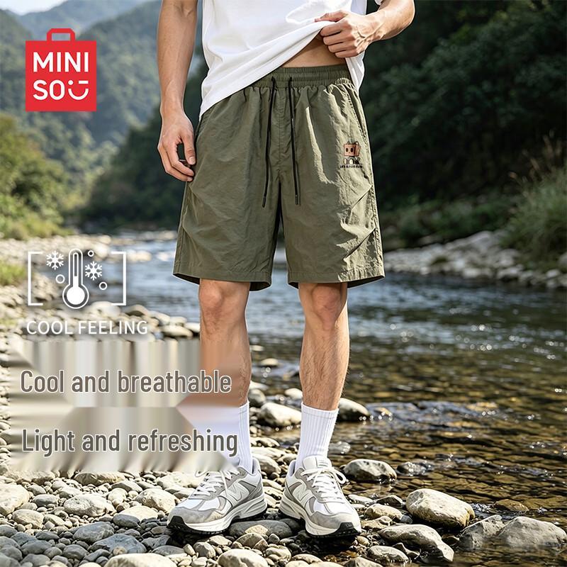 MINISO Men s Summer Breathable Loose Cargo Shorts M