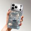 Honeycomb Crystal Fruit Electroplated Silver Phone Case For iPhone 16 17 15 14 13 12 11 Pro Max Plus 16E 17Air XR 7 8 XS Cover