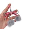 Bowknot Plush Ball Charm Pendant Chain Y2K Phone Straps Pocket Keychain Strap
