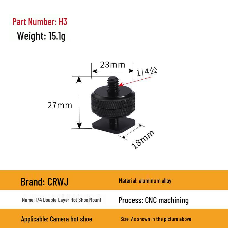 Adaptor șurub trepied 1/4" la 3/8" Placă cu eliberare rapidă
