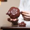 Creative Yixing Purple Clay Teapot Handmade Peach Tea Pot Household Kettle Beauty Tea Infuser Chinese Zisha Tea Set 200ml