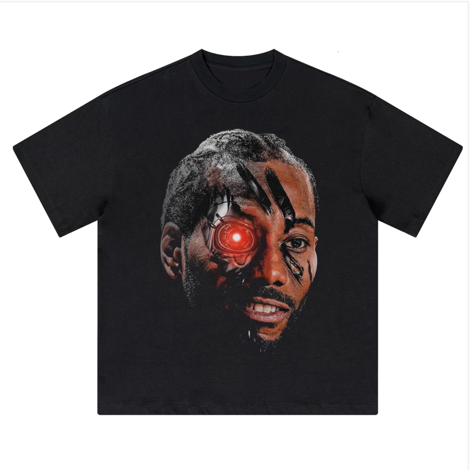 KAWHI LEONARD ROBOT Boxy Vintage Shirt Graphic Basketball Tee Streetwear Y2K S