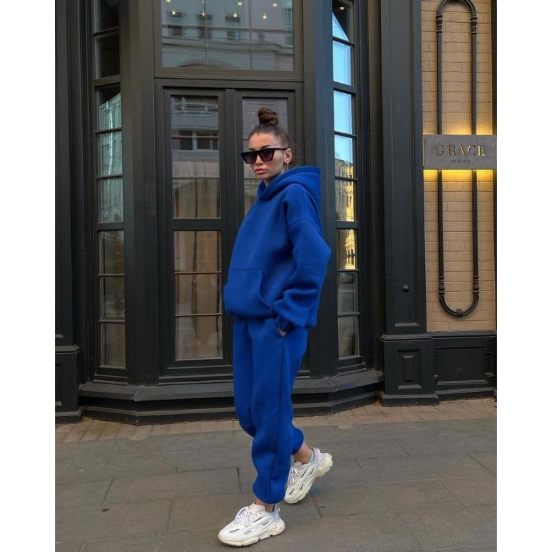 

Новый комплект для спорта и отдыха с длинными рукавами на осень и зиму XL синий