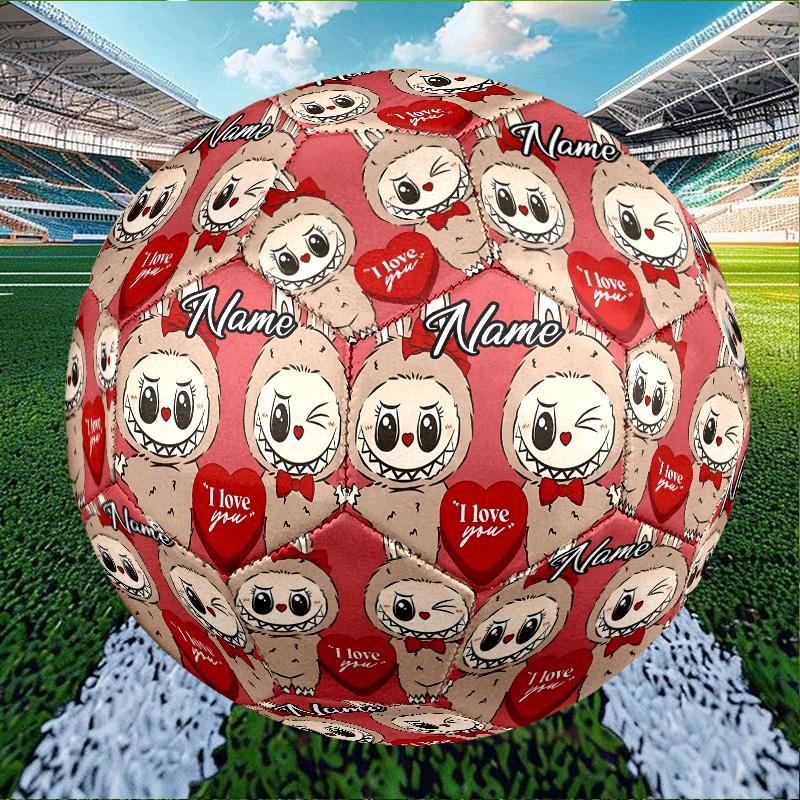 Custom Name Personalized Labubu Print Size 5 Soccer Ball Training & Match Football, for Team, Kicking, Gift for Football