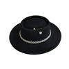 Xiaohongshu Blogger Recommends Pearl Pin Wool Hat Female British Fashion Versatile Personality Wool Felt Top Hat