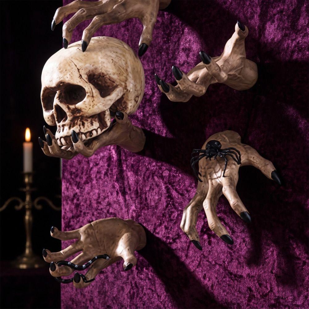 Spooky Wall Hanging Decor Resin Wall Mount Figurine Resin Wall Hanging Halloween Home Decor