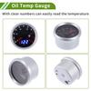 Oil Temp Temperature Gauge Meter Kit Silver Tone Engine Temp Gauge 2" 52mm White 50Degrees Celsius-150Degrees Celsius