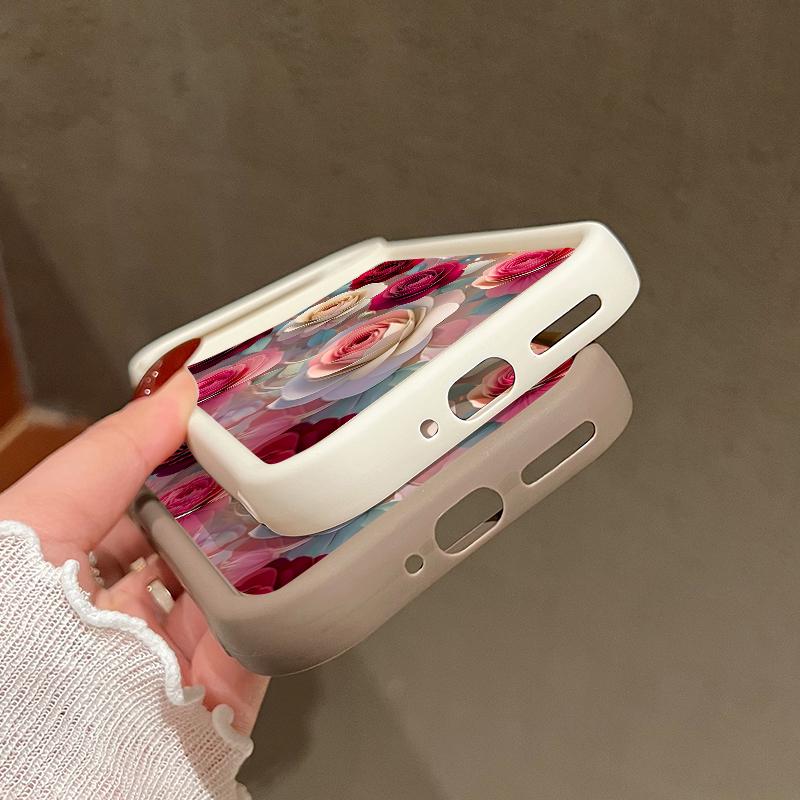 Weiche TPU-Handyhülle Für Google Pixel 10 9 8 7 Pro Pixel 9 10 Pro XL 7A 8A 9A Stoßfest Rote Rose Blumenmuster Silikonhülle