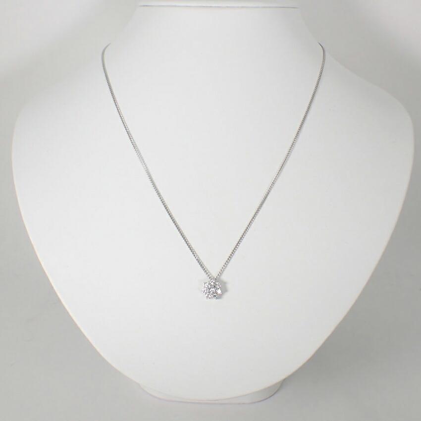 [Used] Pt900/Pt850 Diamond Pendant/necklace/g482-90