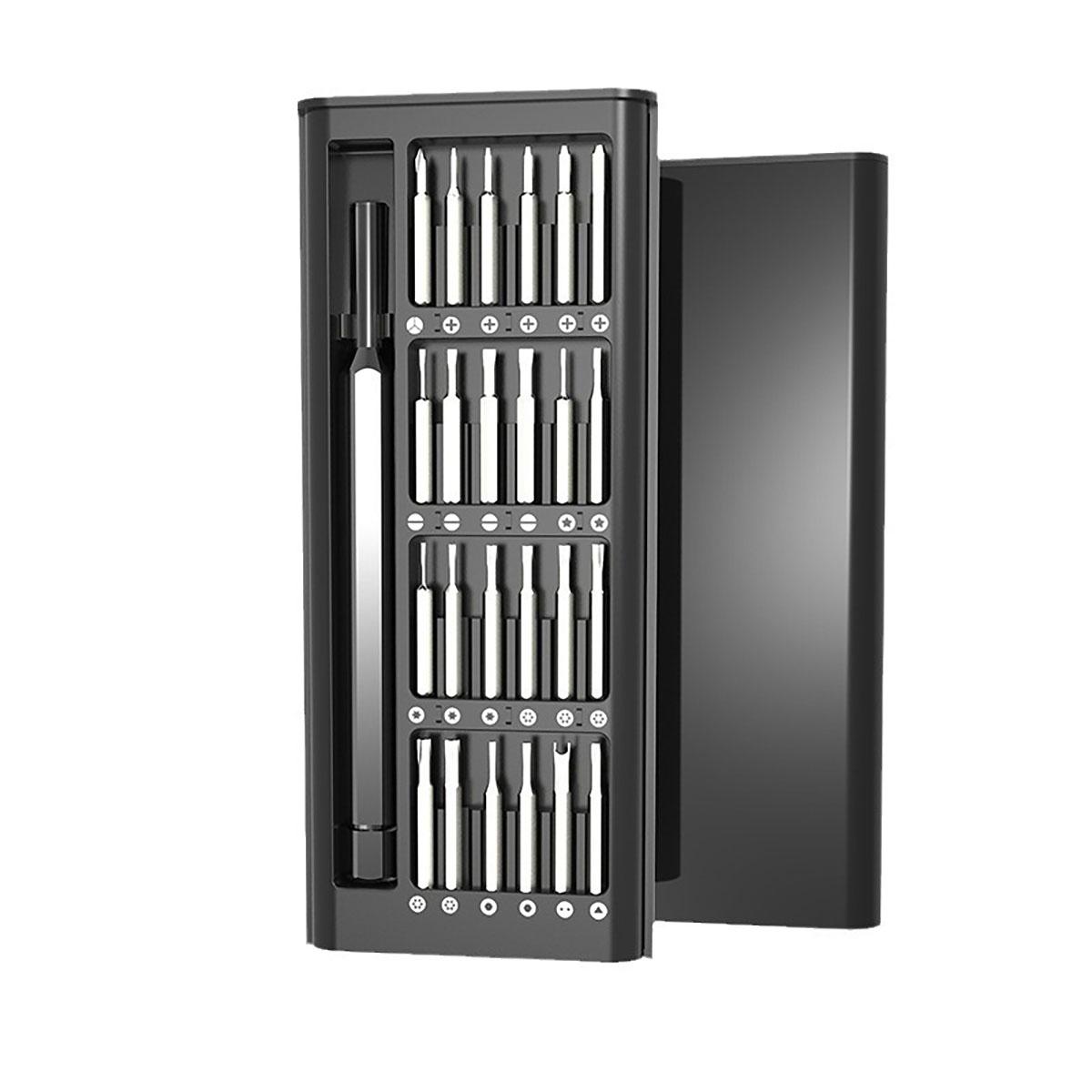 

Набор прецизионных отверток 24-в-1 с рукояткой из алюминиевого сплава, наконечниками из высокозакаленного металла, поворотной конструкцией, набор для разборки