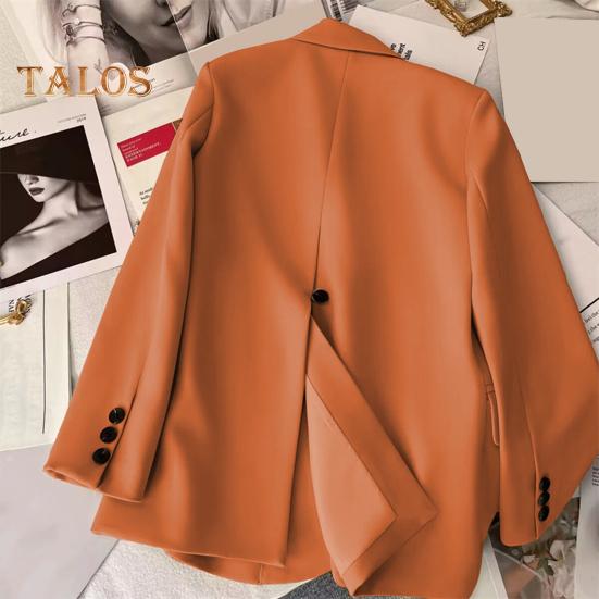 Women's Suit Spring Autumn Female Top Office Lady Blazer Loose Fit Thin Jacket Lapel Collar Coat for Work Leisure Time