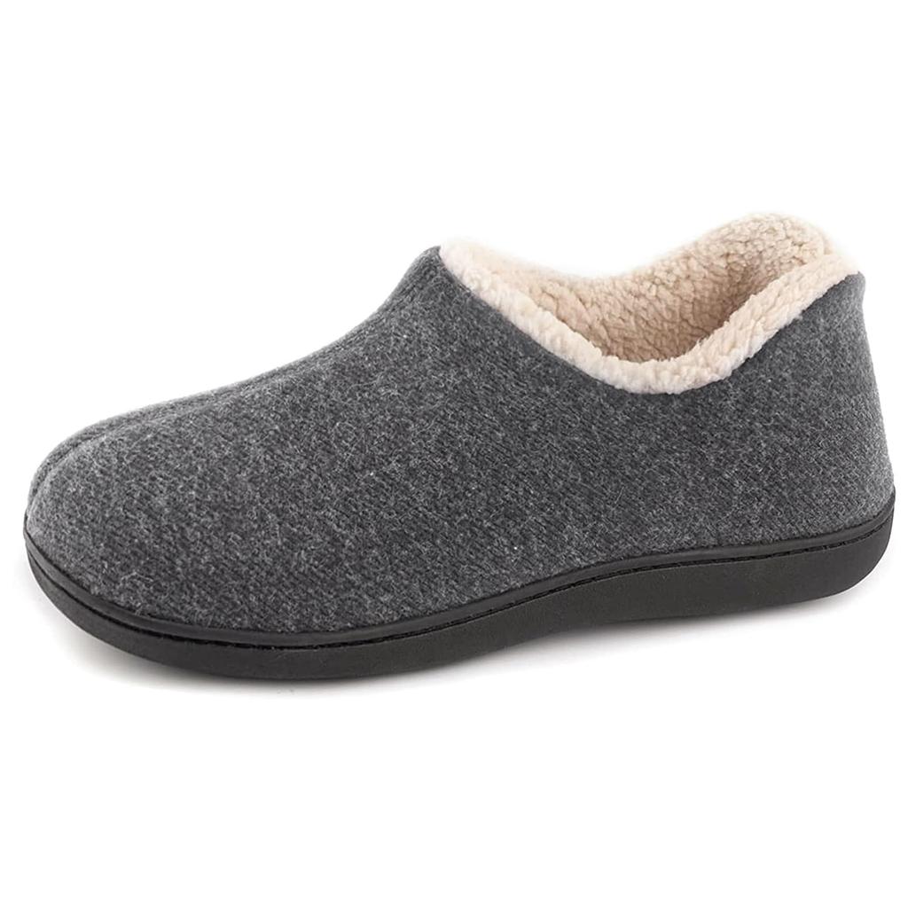 Fashion Comwarm Winter Women's Indoor Loafer House Slippers with Memory Foam Ladies Closed Back House Shoes with Non-Slip Rubber Sole