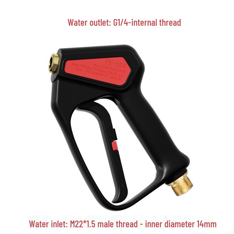 High-Pressure 5000PSI Car Wash Water Gun with Anti-Kink Pure Copper Valve