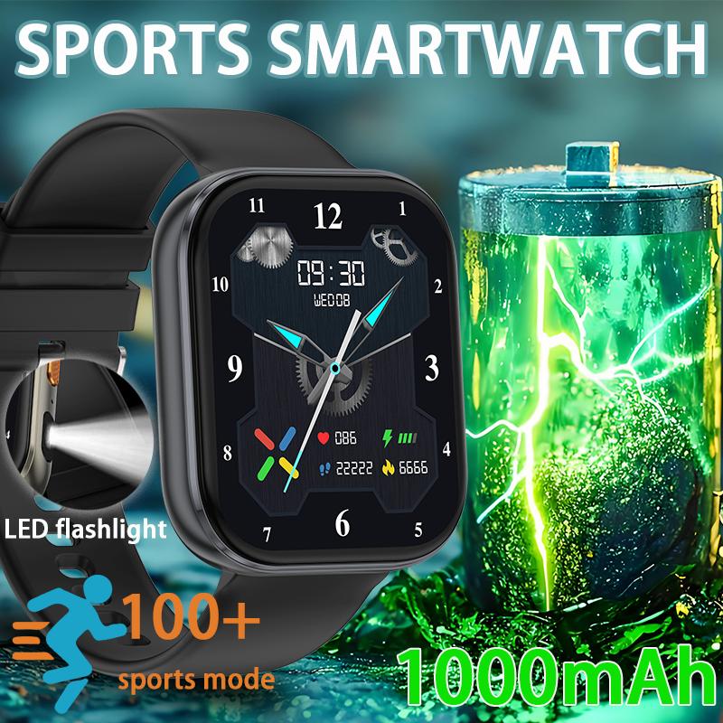 

New 1000mAh Battery Smart Watch Men Women 2.04” HD Screen BluetoothCall fitness watch Heart Rate Monitor Sports Smartwatch