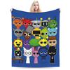 Cartoon Sprunki Music Game Blanket Fleece  Soft Throw Blanket for Bedding Couch Bed Rug