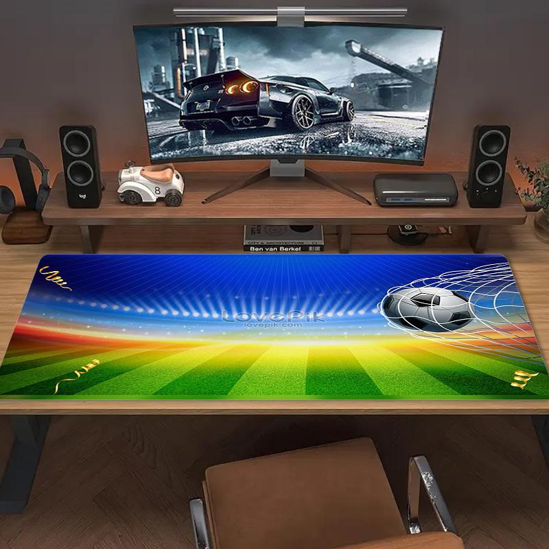 Soccer Color Mouse Pad Large Gaming Table Cushion Non-slip Laptop Tablet Big Mousepad XXL Mat Mini PC Playmat With Lock Edge