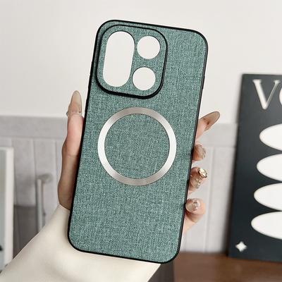 For OnePlus 15 5G Magnetic Case Drop-Proof TPU + Cloth Back Phone Cover