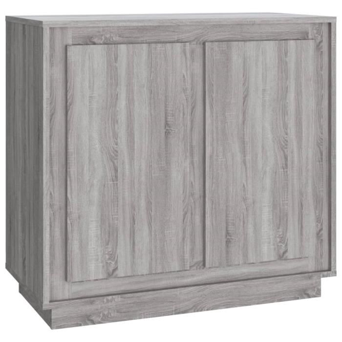 VidaXL Buffet sonoma gris 80x34x75 cm bois d'ingénierie 819890
