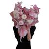 Pansy Soft Pink Series Bouquet: Handmade Flower Gift with Pink Wrapping Paper