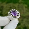 Gift For Her Natural Star Amethyst Multi Stone Adjustable Ring 925 Silver