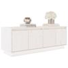 TV Cabinet White 110 x 34 x 40 cm Solid Pine Wood