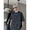 Short Sleeve T Men's Trendy Loose Fit Summer Five-Quarter Sleeve Shirt ins Simple Printed Top