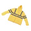 Herren Warnschutz-Sweatshirt Hohe Sichtbarkeit Reflektierende Streifen Reißverschluss Fleece Winddicht Hi Vis Sicherheitsjacke Gelb XL