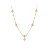 Silver Lucky Four Leaf Grass Necklace Women's Clavicle Chain Long Style Elegant Tassel Neck Chain Jewelry Accessories