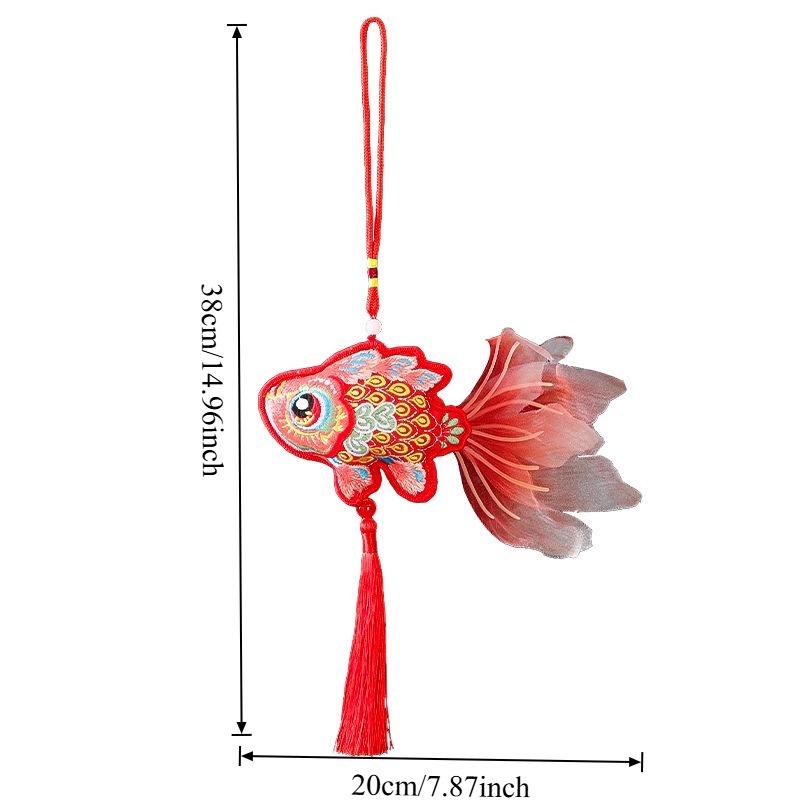 New Year's koi pendant, exquisite texture shows high level, elegant shape, small pendant is warmly placed at home