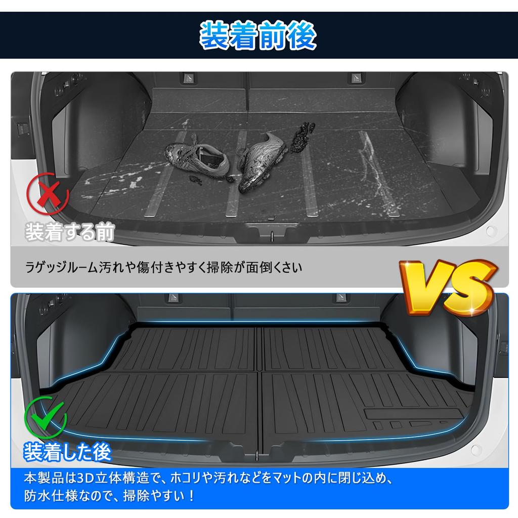 CARVANTA Black Cargo Mat for Subaru Forester SK Series Made of 3D Molded Trunk Mat with High Waterproof and Stain Easy Custom Interior and Protective