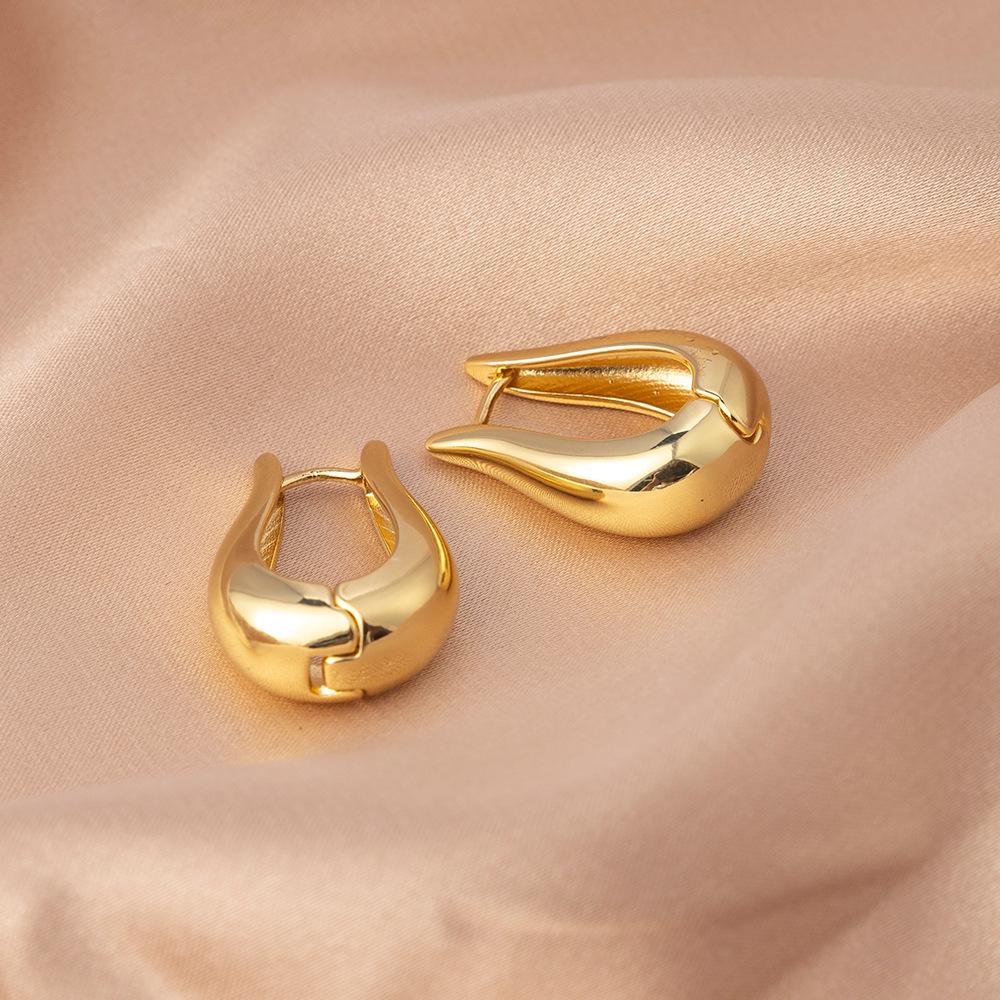 Элегантные минималистичные серьги-кольца U-образной формы - Изящный дизайн для женщин
