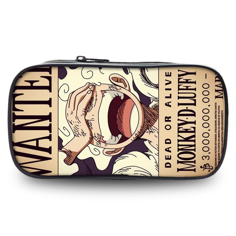 Estuche de Lápices One Piece Luffy y Zoro - Bolsa de Papelería con Estampado de Dibujos Animados Genial