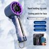 Handheld Turbo Fan: 100-Speed Stepless Adjustment with Digital Display for Portable Cooling