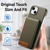 For iPhone 15 Case RFID Blocking Card Holder Litchi Texture Leather Back Cover