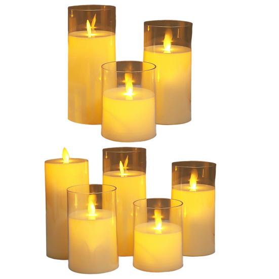 Flickering Flameless LED Candles Battery Operated Fake Electric LED Tea Lights for Wedding Aniversary Halloween Christmas Table Centerpiece