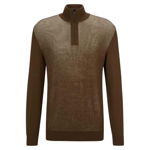 Boss Mens Funnel Neck Regular Sweater Top