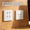 1Pcs 1/2/3/4 Port RJ45 Socket Outlet Computer Network Socket Panel  Wall Mounted Socket