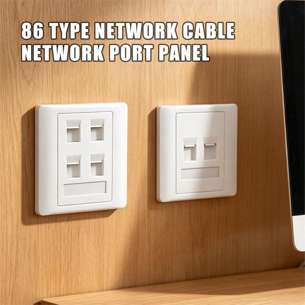 1Pcs 1/2/3/4 Port RJ45 Socket Outlet Computer Network Socket Panel  Wall Mounted Socket