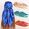 Luxury Silk Scarves Women Square Satin Hijab Scarf Plain Handkerchief Shawls Wraps Head Scarf Female Headband Islamic Bandanna