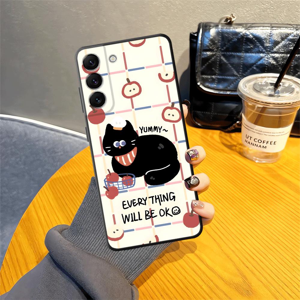 Phone Cover Case for Samsung Galaxy A25 A16 A52 A36 A73 A51 A06 A50 A57 A15 A23 A13 A55 A41 A05 A70 A53 A17 A37 A12 Cartoon Cat