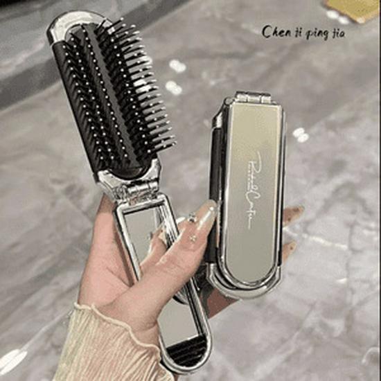 

Portable Folding Comb and Mirror Set for Women - Compact Travel Size for Smooth Hair