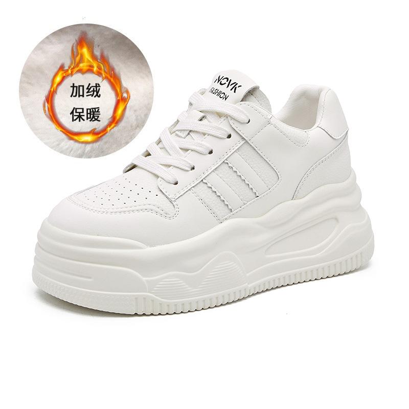 Spot muffin thicksoled little white shoes women's new spring versatile student nonslip heightening casual sports board shoes